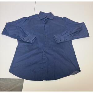 BOSS Hugo Regular Fit Blue Circle-Print Dress Shirt